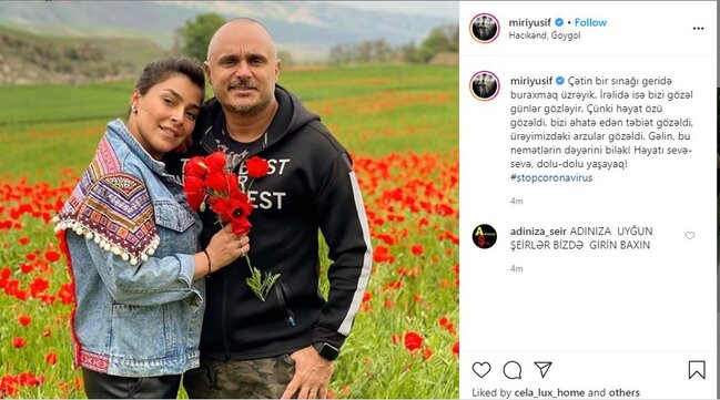 Miri Yusif həyat yoldaşı ilə foto paylaşdı: "Çətin sınağı geridə qoymaq üzrəyik..." - FOTO