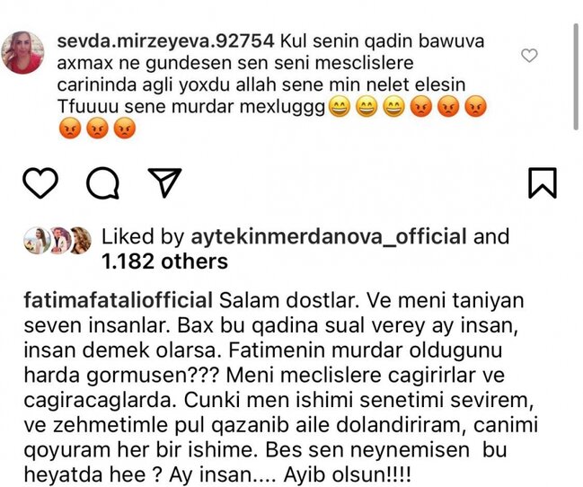 Ona "murdar" yazan izləyicisinin görüntüsünü yaydı