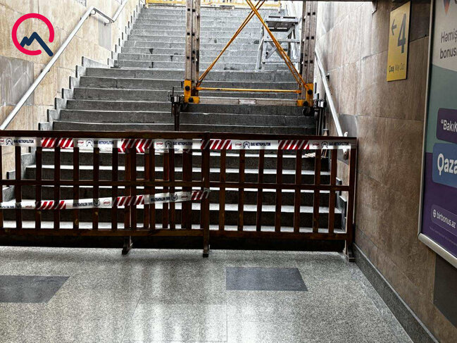 "Nəriman Nərimanov"un çıxışlarından biri bağlandı - Fotolar