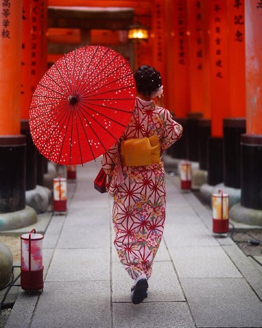 Nanə Yaponiyanın məşhur bambuk meşələrində - Fotolar