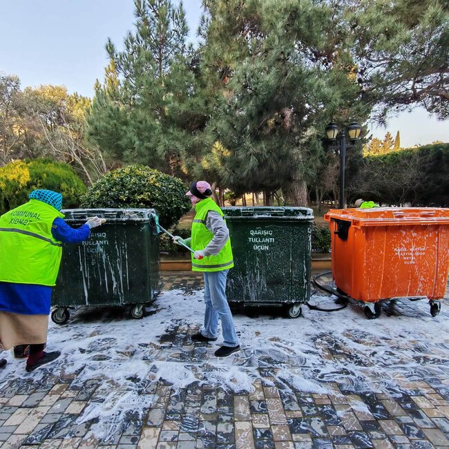 Bakıda Novruz ərəfəsində geniş təmizlik işləri aparılıb