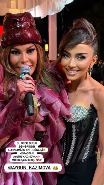 Nanə Aygün Kazımova ilə Dubayda dəbdəbəli toyda - Foto