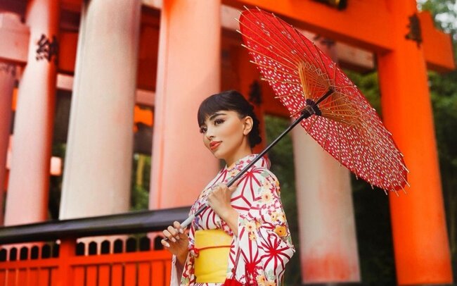 Nanə Yaponiyanın məşhur bambuk meşələrində - Fotolar