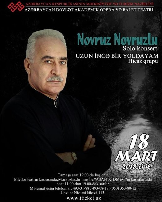Novruz Novruzlu "Uzun, incə bir yoldayam" adlı konsert verəcək- FOTO