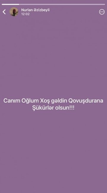 Oğlu əsgərlikdən qayıtdı