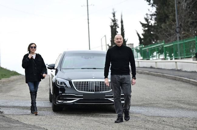 Prezidentlə xanımı Xocavəndə getdi - Fotolar