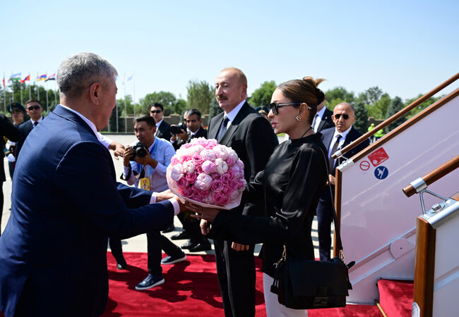 Prezident İlham Əliyev Qırğızıstana işgüzar səfərə gedib - FOTO - VİDEO