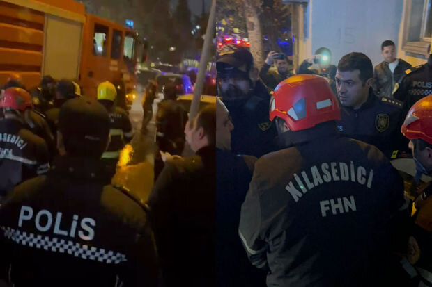 DİN: "Binəqədi rayonunda baş verən yanğında bir polis əməkdaşı xəsarət alıb" - YENİLƏNİB + FOTO