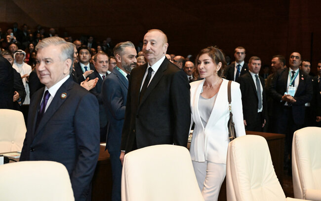 İlham Əliyevlə xanımının tədbirdən - Fotoları