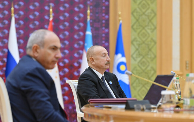 Prezident MDB Dövlət Başçıları Şurasının məhdud tərkibdə iclasında - Fotolar