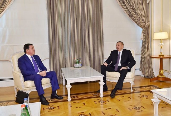 Prezident İlham Əliyev Qazaxıstanın Baş nazirinin birinci müavinini qəbul edib - FOTO