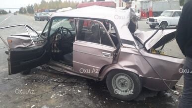 Azərbaycanda zəncirvari qəza: Beş nəfər xəsarət aldı - FOTO