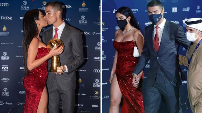 Ronaldo və sevgilisi qala gecəsində - FOTOLAR