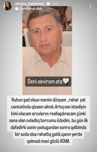 "Qisasın alındı, qanın yerdə qalmadı"