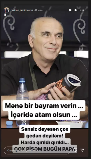 "Çox pisəm bu gün, ata"