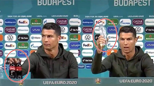 Ronaldonun "Coca-Cola" reaksiyası gündəm oldu - VİDEO