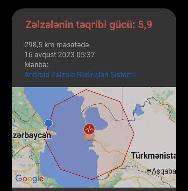 Zəlzələ mesajları ilə bağlı - Rəsmi açıqlama