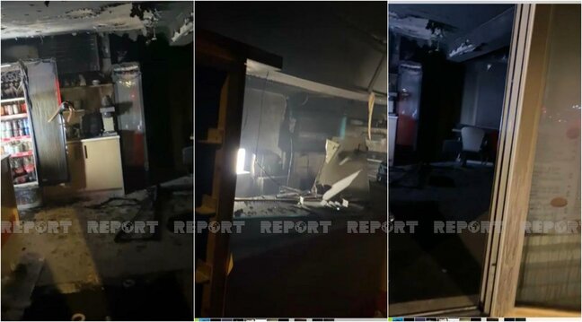 "Vitt Hem - Qarabağ" restoranı yandırıldı - FOTO