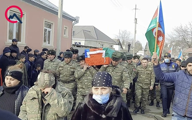 Şəhid Ayaz Nəzərli ilə vida mərasimi keçirilir - VİDEO