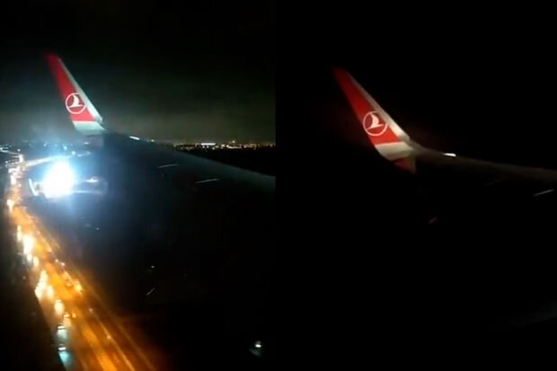 İstanbuldan Bakıya uçan təyyarə güclü külək səbəbindən bir saat havada qaldı - VİDEO