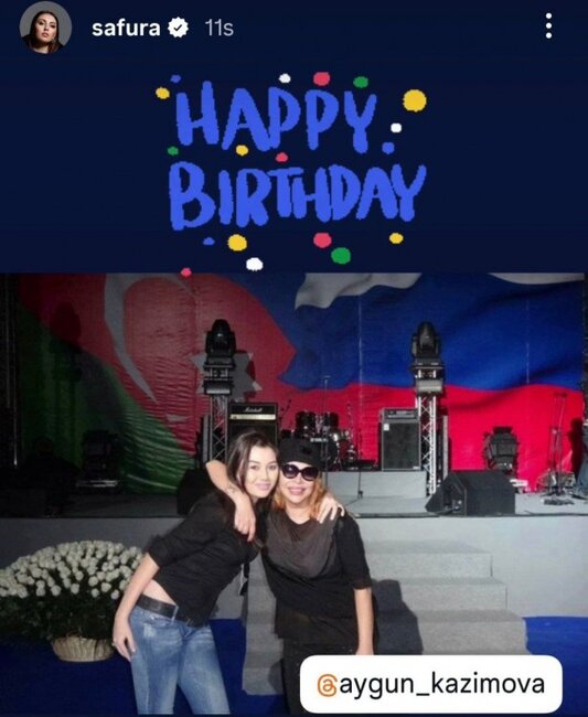 Safura Aygün Kazımova ilə fotosunu paylaşdı