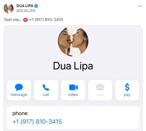 Dua Lipa hamıya telefon nömrəsini yazdı - FOTOLAR