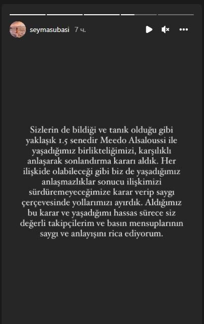 Şeyma misirli sevgilisindən ayrıldı