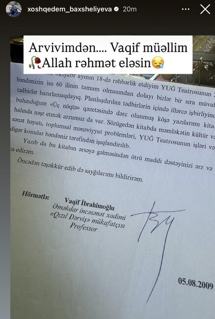 Xoşqədəm arxivini paylaşdı - Fotolar