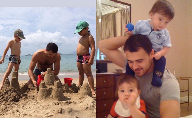 Emin əkizlərinin arxiv fotolarını paylaşdı