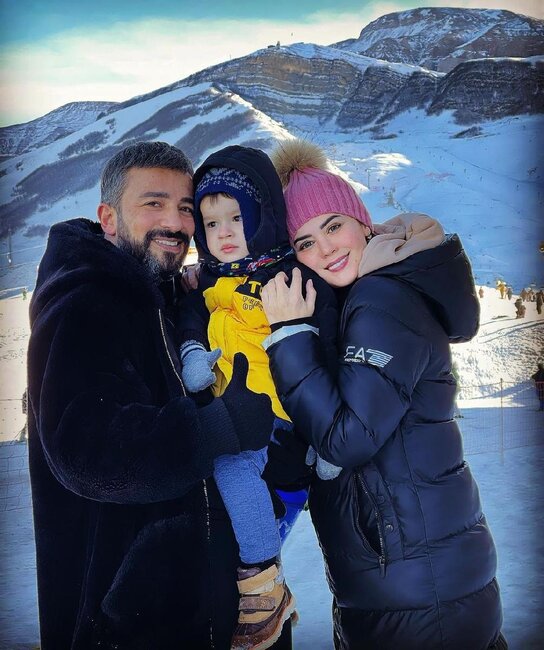 Məşhurlar qar içində - FOTOLAR