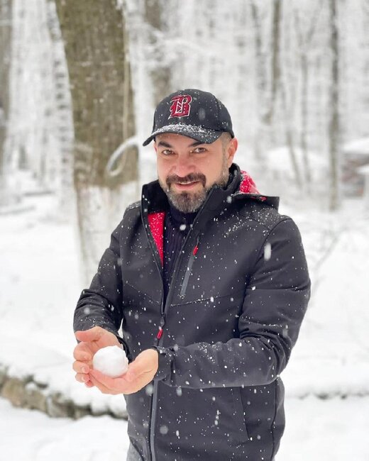 Məşhurlar qar içində - FOTOLAR