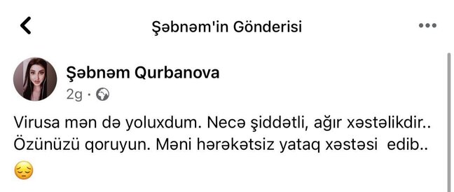 "Necə şiddətli, ağır xəstəlikdir" - Bu sözləri yazandan 2 gün sonra vəfat etdi