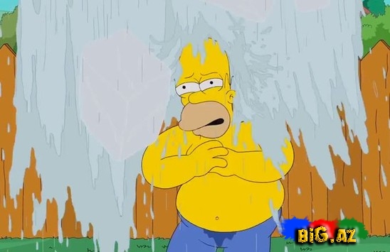Simpsonlar Bir vedrə buzlu su aksiyasını ələ saldı - VİDEO