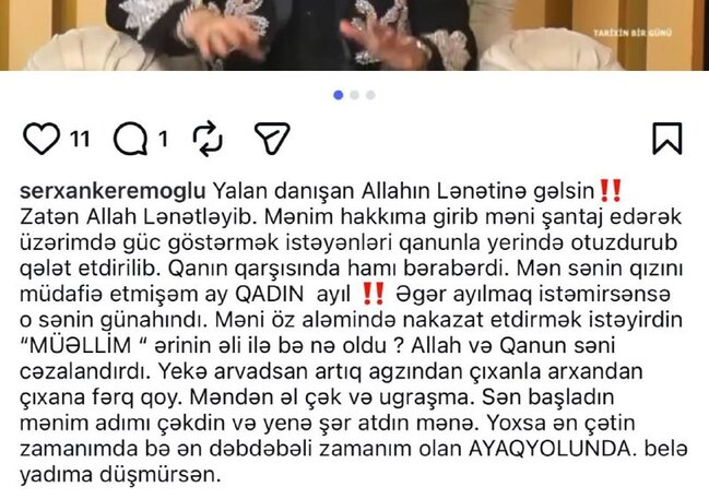 Ərinin əli ilə məni "cəzalandırmaq" istəyirdi