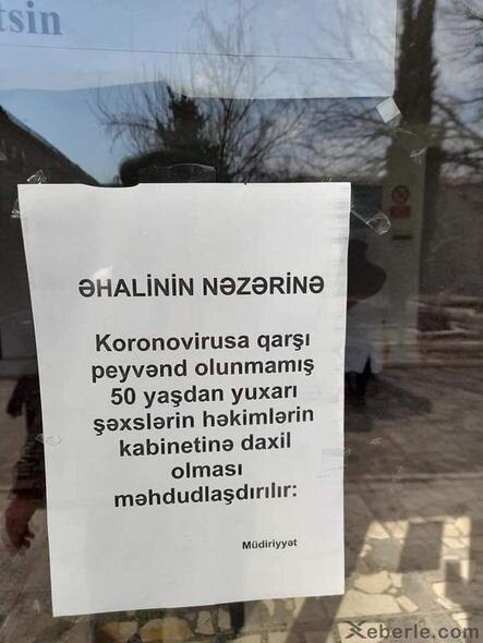 Sumqayıtda peyvənd olunmamış şəxslərin poliklinikalara girişi qadağandır? - AÇIQLAMA - FOTO