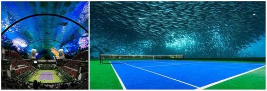 Dünyanın ilk sualtı tennis meydançasının LAYİHƏSİ - FOTOLAR