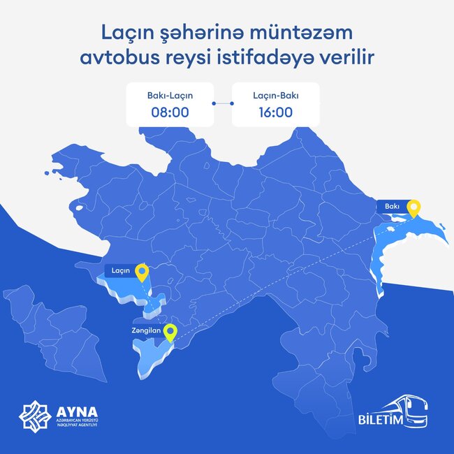 Laçına müntəzəm avtobus reysi açılır