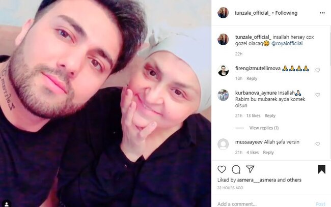 Yenidən xərçəng aşkarlanan əməkdar artist həyat yoldaşı ilə: 