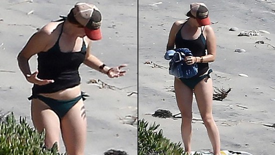 "Balıq ətli" müğənni çimərlik geyimində - FOTOLAR