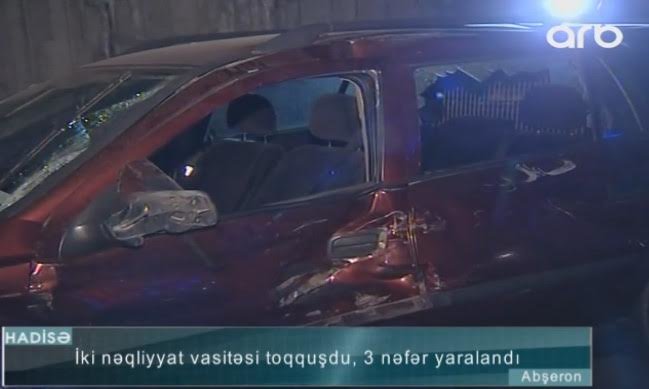 Qaydaları pozan "KamAZ" "Opel"ə çırpıldı - 3 yaralı - VİDEO