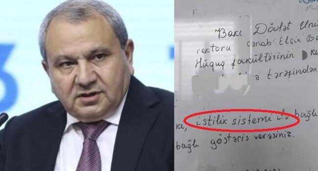 Üşüyən BDU tələbələri rektora lövhədə ərizə yazdılar -