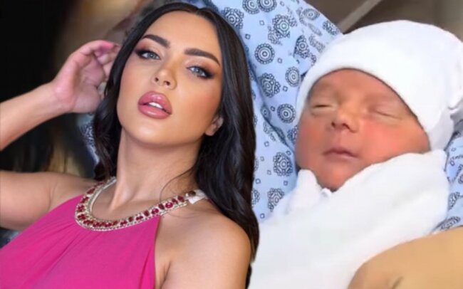 Vəfa Şərifova yeni doğulan oğlunu göstərdi - VİDEO