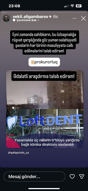 "Mənə ürək-dirək lazım deyil" - Yanğında həlak olan Arzunun atası