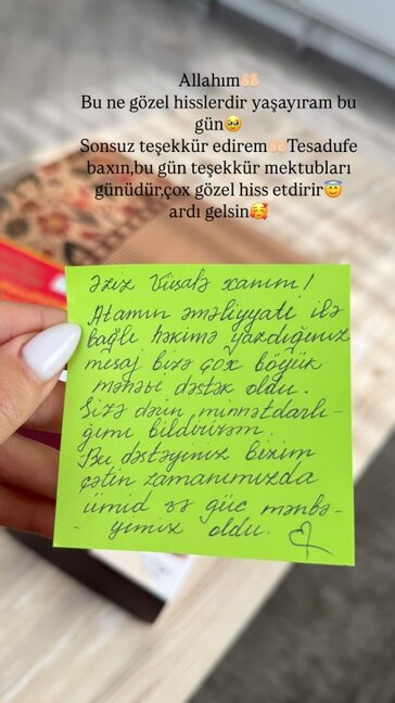 "Allahım, bu nə gözəl hisslərdir yaşayıram"
