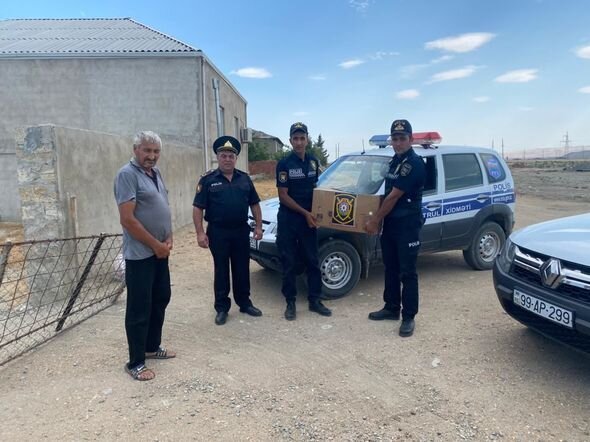 Xızıda polis əməkdaşları şəhid ailələri ilə görüşüb - FOTO