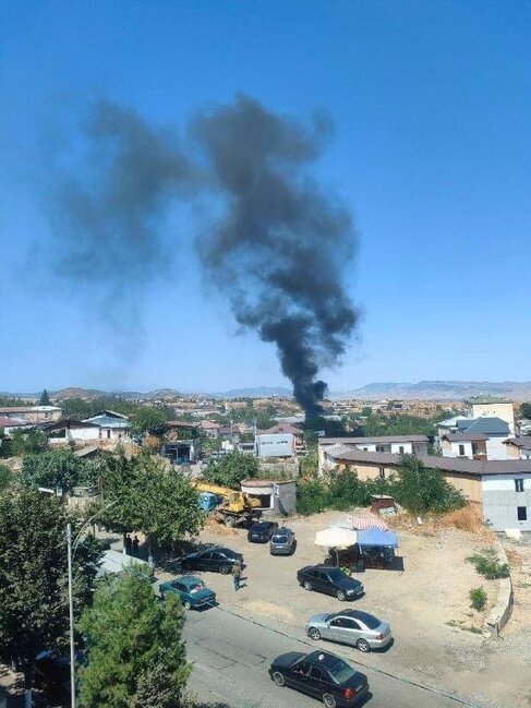 Xankəndidə güclü partlayış oldu - FOTO