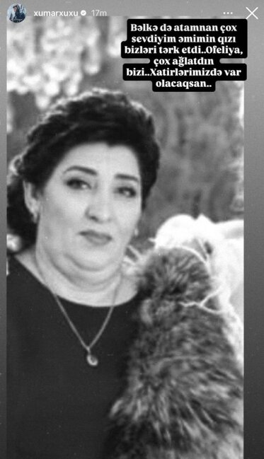 Xumar Qədimovanın ailəsində ağır itki - Foto