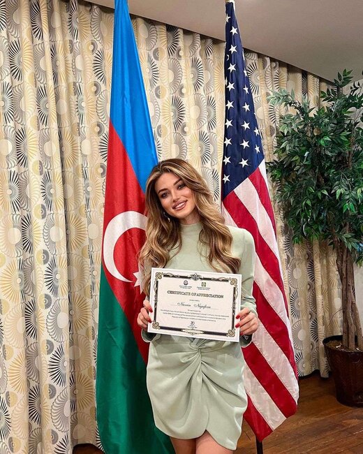 Xalq artistinin qızı mükafatlandırıldı - FOTOLAR