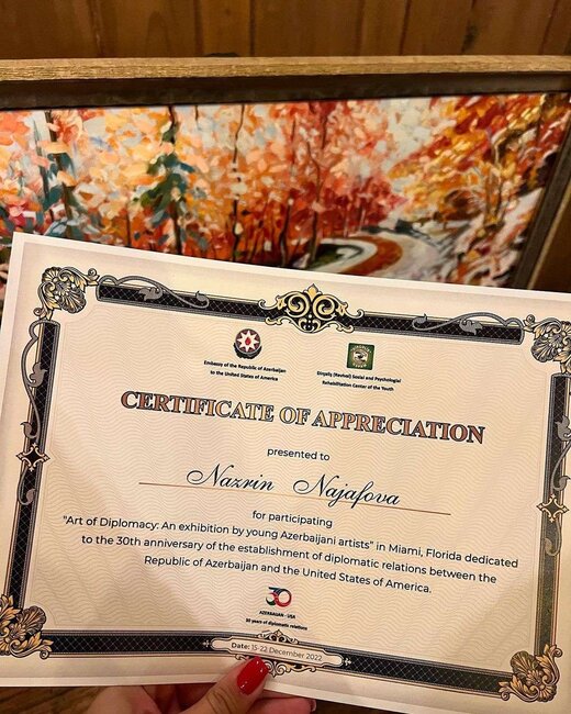 Xalq artistinin qızı mükafatlandırıldı - FOTOLAR