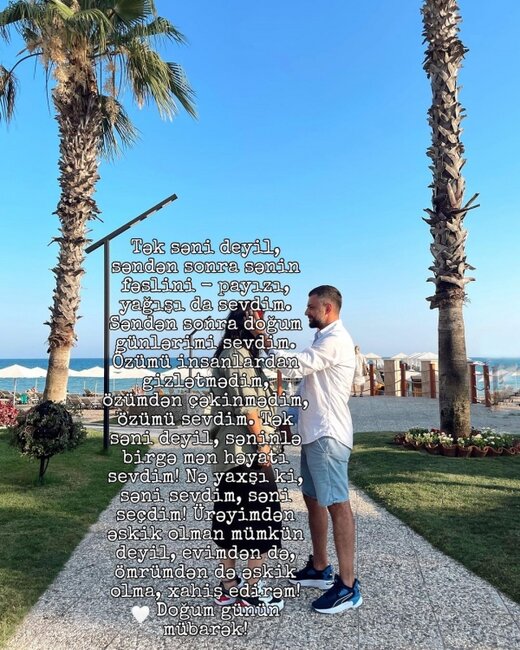 Xanımı ilə fotosunu paylaşıb bunları yazdı